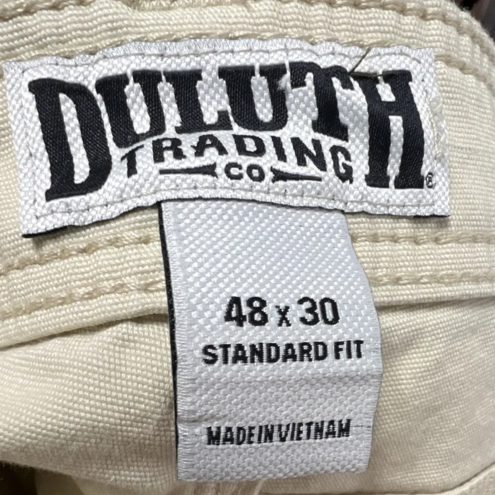 Duluth Trading Co Men's 48x30 Standard Fit Beige 5-Pocket FlexFirehose Work Pant